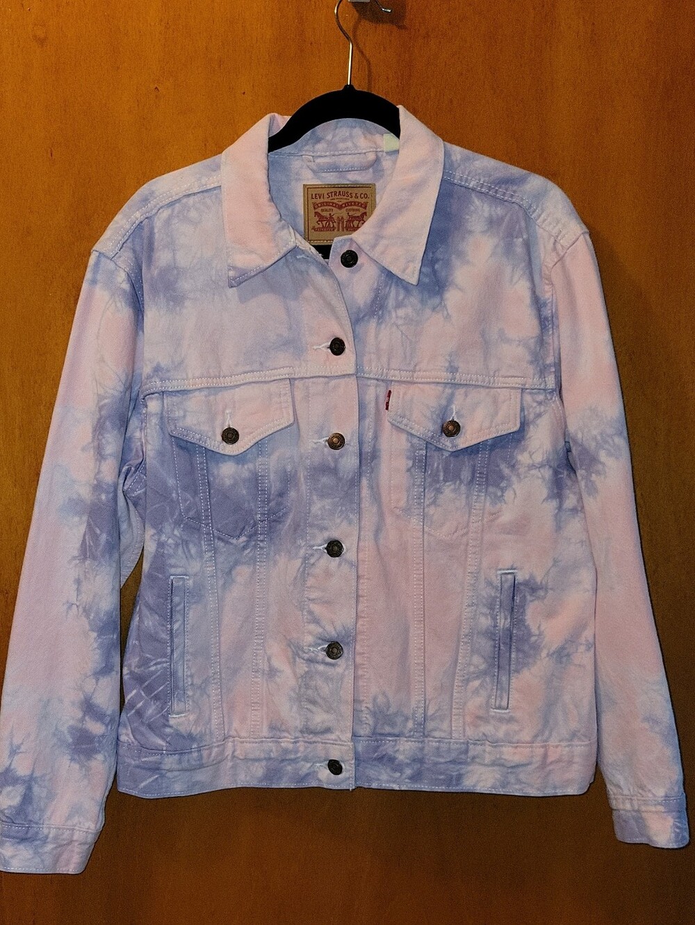 Levi's Pastel Tie-Dye Denim Jacket in Lavender & Pink